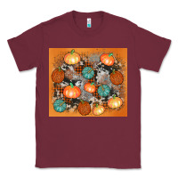 Burgundy cowhide pumpkin Classic Tee - AdoDesignShop