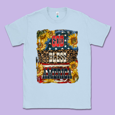 Western God Bless America 4th Of July Classic Tee Designed By Lillyallendesigns