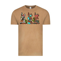 Vintage Camel leopard cowhide turquoise cactus bunny's Vintage Tee - JahusDesignShop