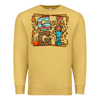 Antique Gold Fall Autumn Leopard Gigi Premium Sweatshirt - LillyAllenDesigns