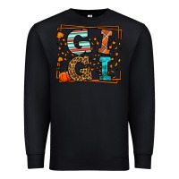 Black Fall Autumn Leopard Gigi Premium Sweatshirt - LillyAllenDesigns