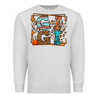 Dove Grey Fall Autumn Leopard Gigi Premium Sweatshirt - LillyAllenDesigns