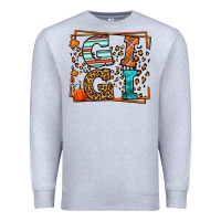 Heather Grey Fall Autumn Leopard Gigi Premium Sweatshirt - LillyAllenDesigns