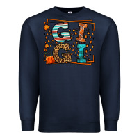 Navy Fall Autumn Leopard Gigi Premium Sweatshirt - LillyAllenDesigns