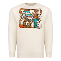 Sandshell Fall Autumn Leopard Gigi Premium Sweatshirt - LillyAllenDesigns