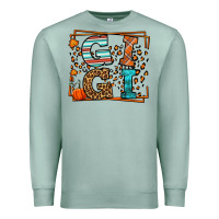 Seafoam Fall Autumn Leopard Gigi Premium Sweatshirt - LillyAllenDesigns