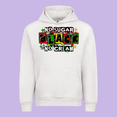No Sugar No Cream Black Urban Hoodie Designed By Cowgirlartshop