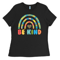 Black be kind autism Ladies Tee - MaliasSmallBusiness