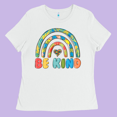 Ladies Tee be kind autism