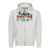 Dove Grey fishing mom Zipper Hoodie - MaliasSmallBusiness