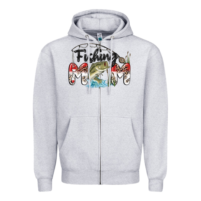 Fishing Mom Zipper Hoodie by MaliasSmallBusiness | Teevron
