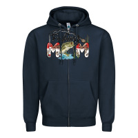 Navy fishing mom Zipper Hoodie - MaliasSmallBusiness