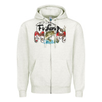Oatmeal Heather fishing mom Zipper Hoodie - MaliasSmallBusiness