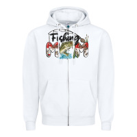White fishing mom Zipper Hoodie - MaliasSmallBusiness