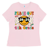 Bubblegum Pink peace out 2024 4th grade Ladies Tee - JahusDesignShop