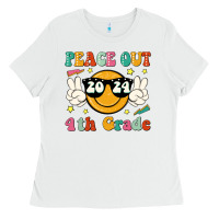White peace out 2024 4th grade Ladies Tee - JahusDesignShop