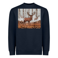 Navy reinder Heavyweight Sweatshirt - JahusDesignShop