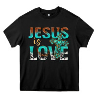 Black jesus is love Heavy Core Tee - texasbilliewilder