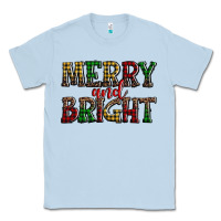 Dusty Blue merry and bright Classic Tee - AdoDesignShop