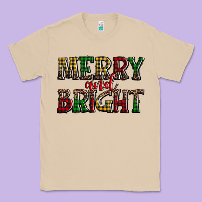 Merry And Bright Classic Tee Designed By Adodesignshop