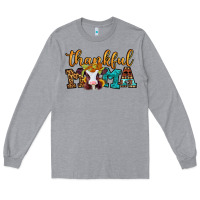 Heather Grey thankful mama baby calf Long Sleeve Tee - Jasminsmagicworld