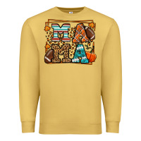 Fall American Football Autumn Mama Premium Sweatshirt | Teevron