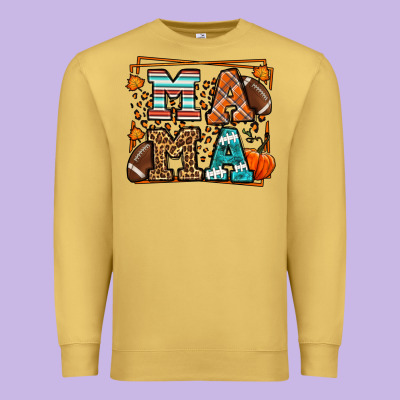 Fall American Football Autumn Mama Premium Sweatshirt Designed By Lillyallendesigns
