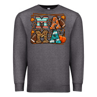 Charcoal Heather Fall American Football Autumn Mama Premium Sweatshirt - LillyAllenDesigns