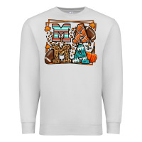 Dove Grey Fall American Football Autumn Mama Premium Sweatshirt - LillyAllenDesigns