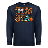 Navy Fall American Football Autumn Mama Premium Sweatshirt - LillyAllenDesigns