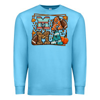 Ocean Blue Fall American Football Autumn Mama Premium Sweatshirt - LillyAllenDesigns
