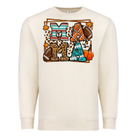 Sandshell Fall American Football Autumn Mama Premium Sweatshirt - LillyAllenDesigns