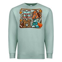 Seafoam Fall American Football Autumn Mama Premium Sweatshirt - LillyAllenDesigns