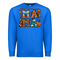 True Royal Fall American Football Autumn Mama Premium Sweatshirt - LillyAllenDesigns