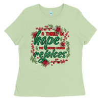 A Thrill Of Hope The Weary World Rejoices Ladies Tee | Teevron