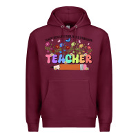 Burgundy teacher wildflowers kopyası Premium Hoodie - JahusDesignShop