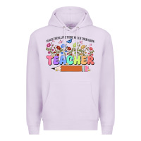 Lilac teacher wildflowers kopyası Premium Hoodie - JahusDesignShop