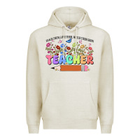 Oatmeal Heather teacher wildflowers kopyası Premium Hoodie - JahusDesignShop