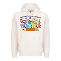 Pale Pink teacher wildflowers kopyası Premium Hoodie - JahusDesignShop