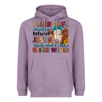 Lavender i living life somewhere between jesus take the whe Heavyweight Hoodie - LillyAllenDesigns