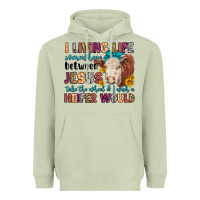 Matcha i living life somewhere between jesus take the whe Heavyweight Hoodie - LillyAllenDesigns