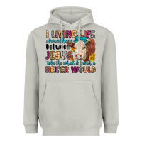 Moon Dust i living life somewhere between jesus take the whe Heavyweight Hoodie - LillyAllenDesigns