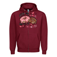 Burgundy feed me donuts and tell me i'm pretty Zipper Hoodie - MaliasSmallBusiness