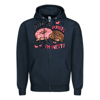 Navy feed me donuts and tell me i'm pretty Zipper Hoodie - MaliasSmallBusiness