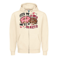 Sandshell feed me donuts and tell me i'm pretty Zipper Hoodie - MaliasSmallBusiness