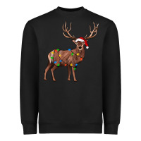 Black reindeer Heavyweight Sweatshirt - JahusDesignShop