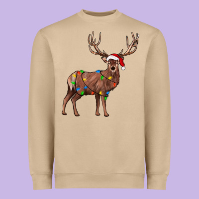 Reindeer Heavyweight Sweatshirt Designed By Jahusdesignshop