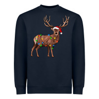 Navy reindeer Heavyweight Sweatshirt - JahusDesignShop
