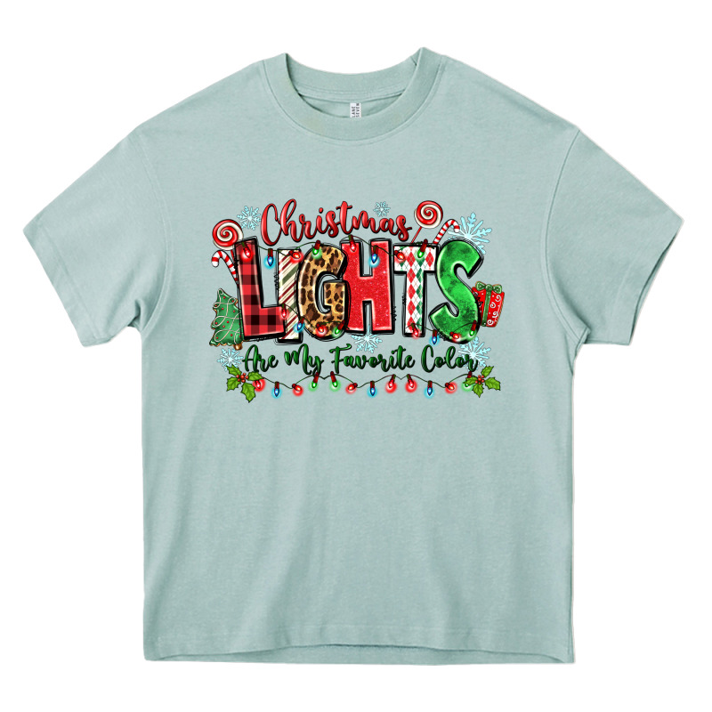 Christmas Lights Are My Favorite Color Heavy Core Tee by Zillion Design Studio | Teevron