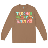 Toasted Coconut teacher off duty summer Long Sleeve Tee - JahusDesignShop